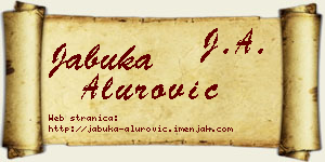 Jabuka Alurović vizit kartica